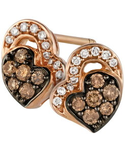 �� ���@�� ���f�B�[�X �A�N�Z�T���[ �s�A�X�E�C�������O Le Vian Chocolate Diamond (0.18 ct.w.) & Vanilla Diamond (0.07 ct.w.) Earrings in 14k Strawberry Rose Gold �S�[���h