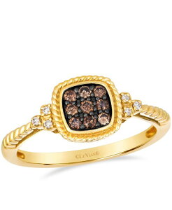 �� ���@�� ���f�B�[�X �A�N�Z�T���[ �����O Le Vian Chocolate Diamond (0.16 ct.w.) & Vanilla Diamond (0.02 ct.w.) Ring in 14k Honeyellow Gold �C�G���[