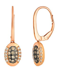 �� ���@�� ���f�B�[�X �A�N�Z�T���[ �s�A�X�E�C�������O Le Vianude and Chocolate Diamondrop Earrings (0.49 ct.w.) in 14K Strawberry Rose Gold �S�[���h