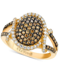 �� ���@�� ���f�B�[�X �A�N�Z�T���[ �����O Le Vian Chocolatier Diamond Oval Clustering (1 ct.w.) in 14k Yellow Gold �C�G���[