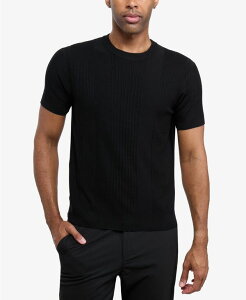 �G�b�N�X���C �����Y �A�E�^�[ �j�b�g�E�Z�[�^�[ XRAY Men's Crew Rib Neck Raised Stripe Sweater Black �u���b�N