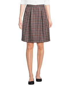 �����Y�G���h ���f�B�[�X �{�g���X�J�[�g Lands' End Women's Plaid Skortop of Knee Gray heather/maroon plaid �O���[
