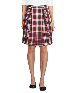�����Y�G���h ���f�B�[�X �{�g���X�J�[�g Lands' End Women's Plaid Skortop of Knee Red/graphite plaid �O���t�@�C�g