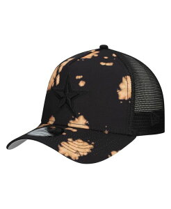 �j���[�G�� �����Y �A�N�Z�T���[ �X�q New Era Men's Black Dallas Cowboys Bleached 9FORTY A-Frame Adjustable Hat Black �u���b�N