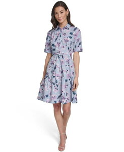 �J���o���N���C�� ���f�B�[�X �g�b�v�X �V���c ���� Calvin Klein Women'short-Sleeve Collared Shirt Dresslate Multi �X���[�g