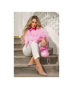 �����h�����O ���f�B�[�X �V���[�Y �p���v�X �T�e�� London Rag Women Ashlyn Rhinestones Embellished Satin Stiletto Pumps Pink �s���N