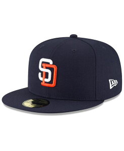 �j���[�G�� �����Y �A�N�Z�T���[ �X�q �E�[�� New Era Men's Navy San Diego Padres Cooperstown Collection Wool 59FIFTY Fitted Hat Navy �l�C�r�[