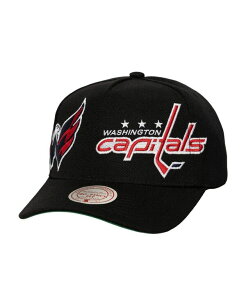 �~�b�`�F��&�l�X �����Y �A�N�Z�T���[ �X�q �L���b�v ���S Mitchell & Ness Men's Black Washington Capitals Busted Logo Wordmark Wrap-Around Pro Pinch Adjustable Hat Black �u���b�N