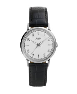 �^�C���b�N�X ���f�B�[�X �A�N�Z�T���[ �r���v ���U�[ Timex Unisex Quartz Analog Black Leather Watch 34mm Black �u���b�N