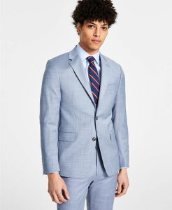 �J���o���N���C�� �����Y �A�E�^�[ �W���P�b�g�E�u���]�� �E�[�� Calvin Klein Men's Extra Slim Wool Blend Suit Jacket Light Blue �u���[