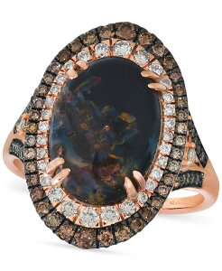 �� ���@�� ���f�B�[�X �A�N�Z�T���[ �����O Le Vian Aquadite (4 ct.w.) & Diamond (3/4 ct.w.) Double Halo Ring in 14k Rose Gold �S�[���h