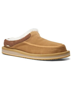�T�k�[�N �����Y �V���[�Y �X���b�|���E���[�t�@�[ Sanuk Men's Donny Cozy Slip-On Clog Slippers Brown �u���E��