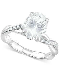 �o�b�W�F���[�~�V���J ���f�B�[�X �A�N�Z�T���[ �����O Badgley Mischka Bagley Mischka Certified Lab Grown Diamond Oval Twist Shank Engagement Ring (3-3/4 ct.w.) in 14k White Gold �z���C�g