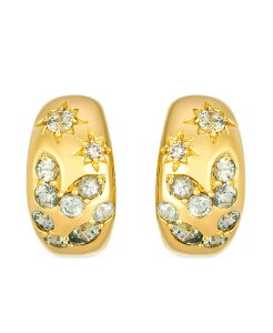 �� ���@�� ���f�B�[�X �A�N�Z�T���[ �s�A�X�E�C�������O Le Vianude Diamond (0.05 ct.w.) and Montana Sapphire (1.66 ct.w.) Hoop Earrings in 14k Honeyellow Gold �C�G���[