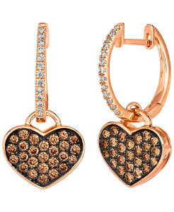�� ���@�� ���f�B�[�X �A�N�Z�T���[ �s�A�X�E�C�������O Le Vian Chocolate Diamond (0.52 ct.w.) & Nude Diamond (0.26 ct.w.) Stud Earrings in 14k Strawberry Rose Gold �S�[���h