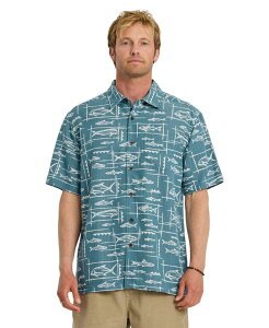 �N�C�b�N�V���o�[ �E�H�[�^�[ �}�� �����Y �g�b�v�X �V���c ���� Quiksilver Waterman Quiksilver Men's Topanga Short-Sleeve Shirtapestry
