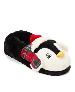 �f�B�A�t�H�[���Y ���f�B�[�X �V���[�Y �T���_�� Dearfoams Men's Unisex Adult Animal Closed Back House Slipper - Santa Black �u���b�N