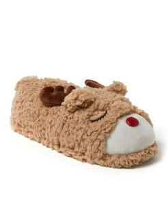 �f�B�A�t�H�[���Y ���f�B�[�X �V���[�Y �T���_�� Dearfoams Men's Unisex Adult Animal Closed Back House Slipper - Santa Latte �A�j�}��