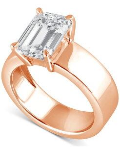 �o�b�W�F���[�~�V���J ���f�B�[�X �A�N�Z�T���[ �����O Badgley Mischka Certified Lab Grown Diamond Emerald-Cut Solitairengagement Ring (3-1/2 ct.w.) in 14k Rose Gold �S�[���h