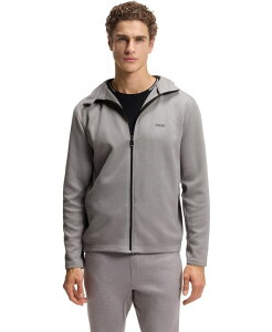 �q���[�S�{�X �����Y �A�E�^�[ �W���P�b�g�E�u���]�� �t�[�f�b�h�W���P�b�g Hugo Boss Men's Active Odor-Control Hooded Jacket Open Gray �O���[