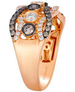 �� ���@�� ���f�B�[�X �A�N�Z�T���[ �����O Le Vian Chocolate Diamond (0.55 ct.w.) & Vanilla Diamond (0.43 ct.w.) Ring in 14k Strawberry Rose Gold �S�[���h