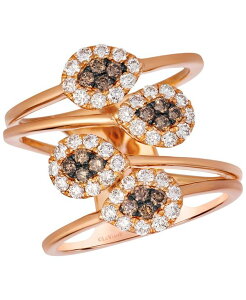 �� ���@�� ���f�B�[�X �A�N�Z�T���[ �����O Le Vian Chocolate Diamond (0.29 ct.w.) & Nude Diamond (0.72 ct.w.) Ring in 14k Strawberry Rose Gold �S�[���h