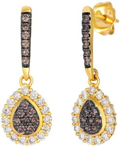 �� ���@�� ���f�B�[�X �A�N�Z�T���[ �s�A�X�E�C�������O Le Vian Chocolate Diamond & Nude Diamondrop Earrings in 14k Honeyellow Gold �C�G���[