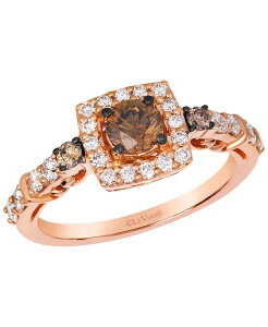 �� ���@�� ���f�B�[�X �A�N�Z�T���[ �����O Le Vian Chocolate Diamond (0.53 ct.w.) & Nude Diamond (0.45 ct.w.) Ring in 14k Strawberry Rose Gold �S�[���h