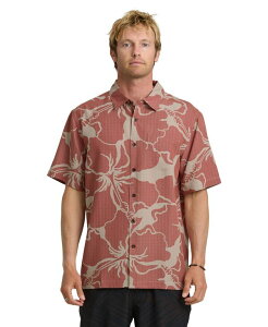 �N�C�b�N�V���o�[ �E�H�[�^�[ �}�� �����Y �g�b�v�X �V���c ���� Quiksilver Waterman Quiksilver Men's Bay Breeze Short-Sleeve Shirt Marsala
