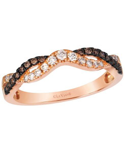 �� ���@�� ���f�B�[�X �A�N�Z�T���[ �����O Le Vianude Diamond (0.15 ct.w.) & Chocolate Diamond (0.12 ct.w.) Ring in 14k Strawberry Rose Gold �S�[���h