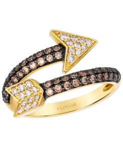 �� ���@�� ���f�B�[�X �A�N�Z�T���[ �����O Le Vianude Diamond (0.19 ct.w.) & Chocolate Diamond (0.46 ct.w.) Ring in 14k Honeyellow Gold �C�G���[