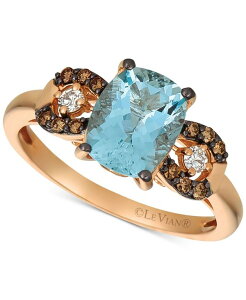 �� ���@�� ���f�B�[�X �A�N�Z�T���[ �����O Le Vian Aquamarine (1-9/10 ct.w.) Chocolate Diamond (1/8 ct.w.) andiamond Accent Ring in 14k Rose Aquamarine �`���R���[�g