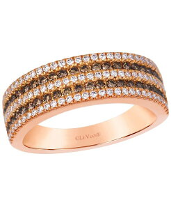 �� ���@�� ���f�B�[�X �A�N�Z�T���[ �����O Le Vian Chocolate Diamond (0.41 ct.w.) & Vanilla Diamond (0.32 ct.w.) Ring in 14k Strawberry Rose Gold �S�[���h