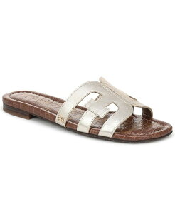 �T���G�f���}�� ���f�B�[�X �V���[�Y �T���_�� ���U�[ Sam Edelman Bay Slip-On Flat Leather Casual Sandals Molten Gold Leather �S�[���h
