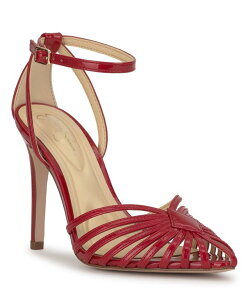 �W�F�V�J�V���v�\�� ���f�B�[�X �V���[�Y �p���v�X Jessica Simpson Women's Paveri Huarache Strappy Stiletto Pumps Red Muse Crinkle Patent ���b�h