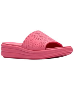 �N���[�N�X ���f�B�[�X �V���[�Y �X���b�|���E���[�t�@�[ �T���_�� Clarks Cloudsteppers Driftwist Slip-On Flat Sandals Bright Pink �s���N