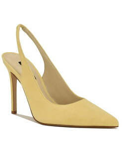 �i�C���E�F�X�g ���f�B�[�X �V���[�Y �p���v�X Nine West Women's Feather Slingback Stiletto Pumps Yellow Suede �C�G���[