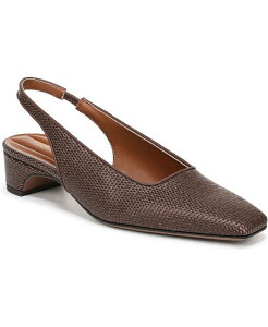 �t�����R�T���g ���f�B�[�X �V���[�Y �p���v�X Franco Sarto Women's Lyanna Square Toe Slingback Pumps Coffee Bean Brown Woven Fabric �u���E��