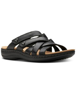 �N���[�N�X ���f�B�[�X �V���[�Y �T���_�� �v���b�g�t�H�[�� Clarks Laurieann Bali Strappy Platform Slide Sandals Black Leat �u���b�N