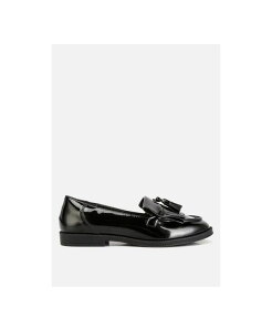 �����h�����O ���f�B�[�X �V���[�Y �p���v�X ���[�t�@�[ London Rag valerie tassel detail patent loafers Black �u���b�N