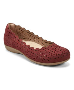 �A�[�X ���f�B�[�X �V���[�Y �X���b�|���E���[�t�@�[ Earth Women's Bria Round Toe Slip-On Flats Dark Red Leather ���b�h