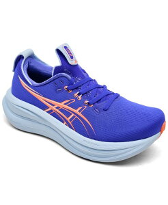 �A�V�b�N�X ���f�B�[�X �V���[�Y �X�j�[�J�[ Asics Women's GEL-NIMBUS 28 Running Sneakers from Finish Line Cobalt Sun Coral �R�o���g