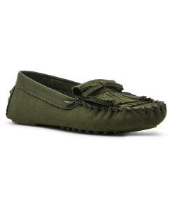 �A���N���C�� ���f�B�[�X �V���[�Y �X���b�|���E���[�t�@�[ Anne Klein Women's Cali Kiltie Driver Loafers Olive Suede �I���[�u