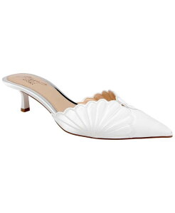 �W���E�F���_�O���C�~�V���J ���f�B�[�X �V���[�Y �X���b�|���E���[�t�@�[ Jewel Badgley Mischka Women's Palmer Slip-On Evening Mule Ivory Satin �A�C�{���[