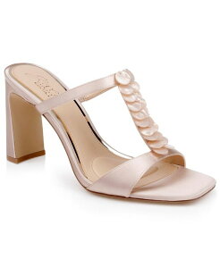 �W���E�F���_�O���C�~�V���J ���f�B�[�X �V���[�Y �X���b�|���E���[�t�@�[ �T���_�� Jewel Badgley Mischka Women's Pacifica Slip-On Dresslide Sandals Dark Nude Satin