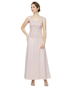 �A���b�N�X�C�u�j���O�X ���f�B�[�X �g�b�v�X �����s�[�X �v�` ���[�X �W���P�b�g Alex Evenings Petite Lace Dress and Jacket Blush �u���b�V��
