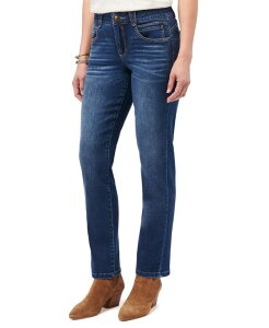 �f���N���V�[ ���f�B�[�X �{�g���X �f�j���p���c �v�` �W�[���Y Democracy Petite Absolution Straight-Leg Jeans Blue �u���[