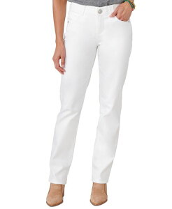 �f���N���V�[ ���f�B�[�X �{�g���X �f�j���p���c �v�` �W�[���Y Democracy Petite Absolution Straight-Leg Jeans White �z���C�g