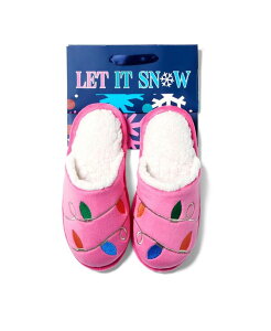 �f�B�A�t�H�[���Y ���f�B�[�X �o�b�O Dearfoams Cozyfoams Women's Holiday Novelty Scuff Slipper with Gift Bag Lights