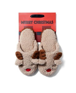 �f�B�A�t�H�[���Y ���f�B�[�X �o�b�O Dearfoams Cozyfoams Women's Holiday Novelty Scuff Slipper with Gift Bag Reindeer